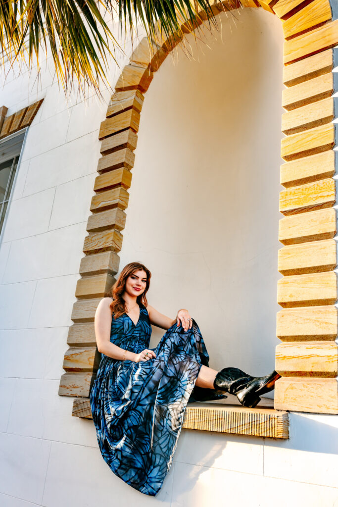 High school senior photograph in Downtown Charleston SC by Neha Kotecha Photography. 