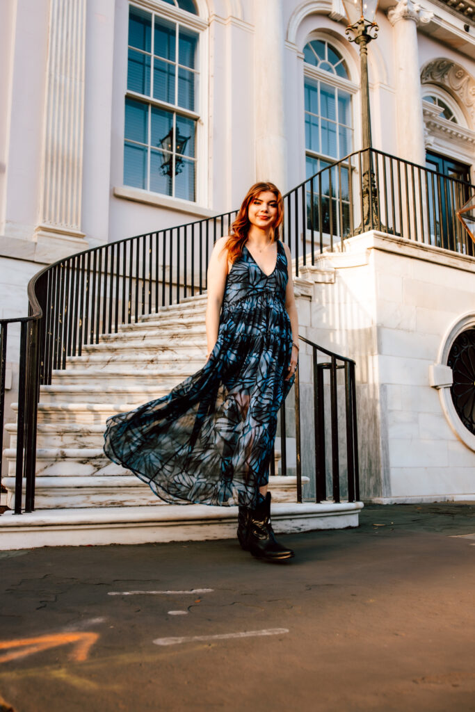 High school senior photograph in Downtown Charleston SC by Neha Kotecha Photography. 