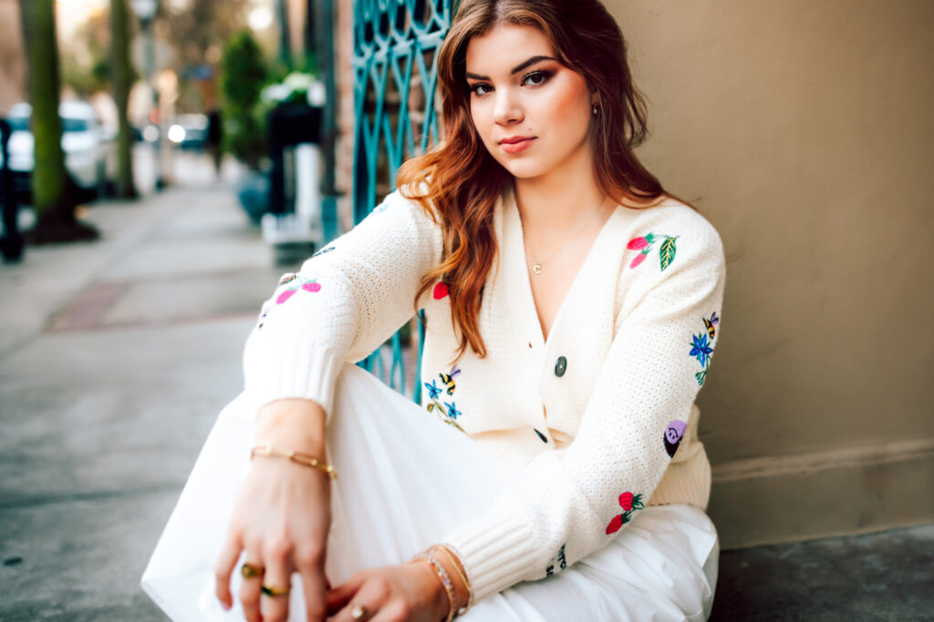 High school senior photograph in Downtown Charleston SC by Neha Kotecha Photography. 